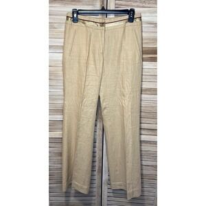 Anthropologie Elevenses Wide-Leg Linen Trousers‎ sz 4 | Y2K